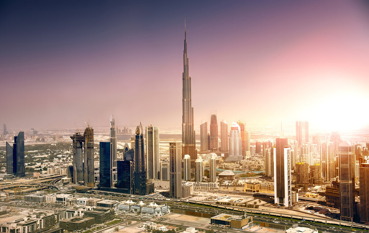 Dubai Sunset Spectacle Wall Murals in your room