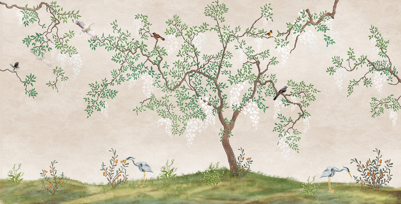 Zen Garden Birdscape Wall Murals
