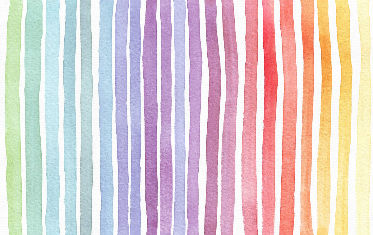 Striped Rainbow Splash Wall Murals in your room