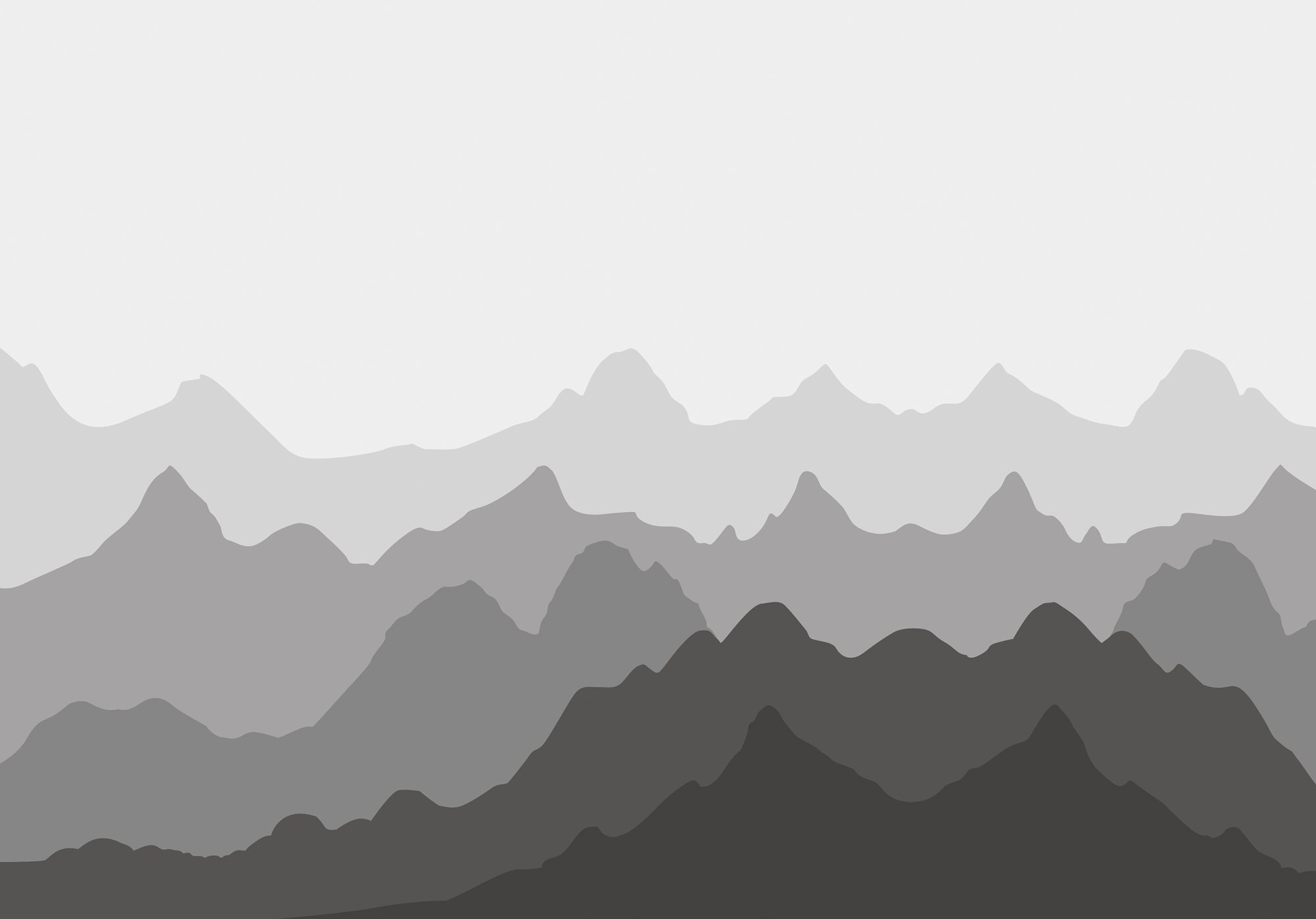 Grey Mountain Shadows Wall Murals