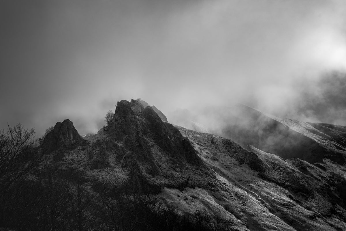 Cloudy Skies Over the Peaks Wall Murals in your room