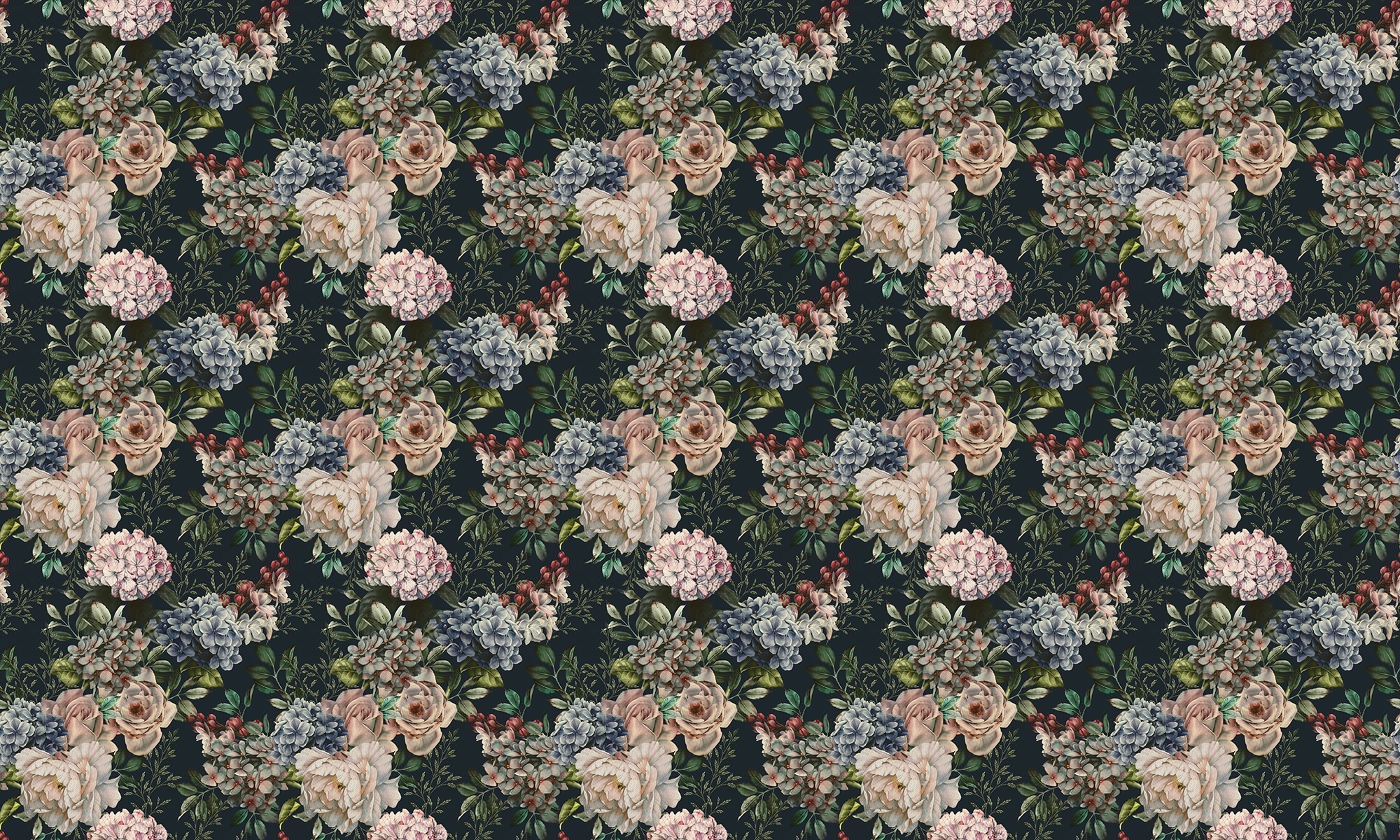 Midnight Garden Floral Wallpaper for Walls