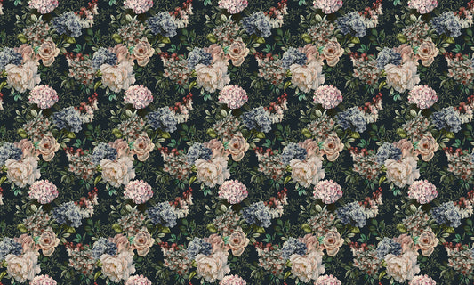 Midnight Garden Floral Wallpaper for Walls