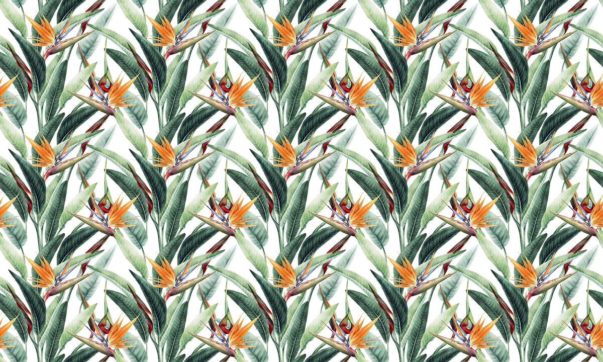 Tropical Jungle Watercolor Foliage Wallpaper