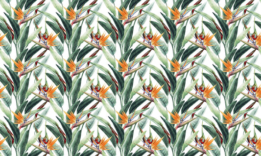 Tropical Jungle Watercolor Foliage Wallpaper