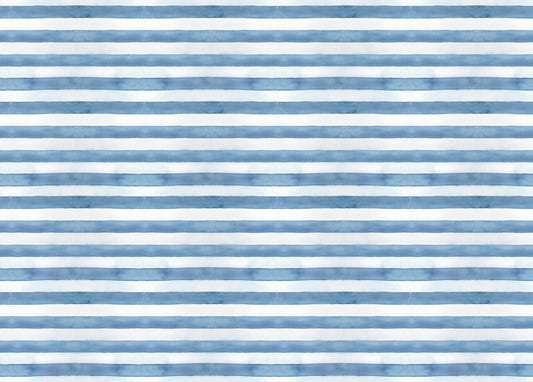 Coastal Watercolor Stripes Wallpaper
