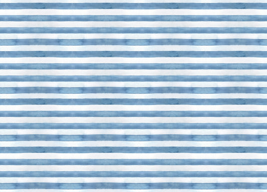 Coastal Watercolor Stripes Wallpaper