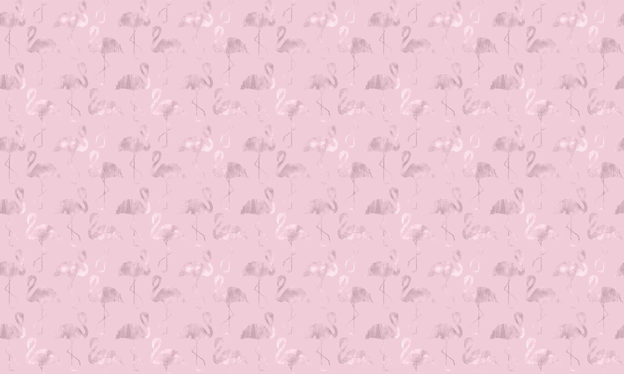 Glossy Pink Flamingo Waves Wallpaper