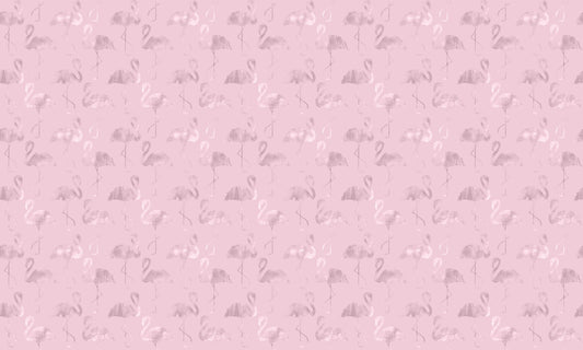 Glossy Pink Flamingo Waves Wallpaper