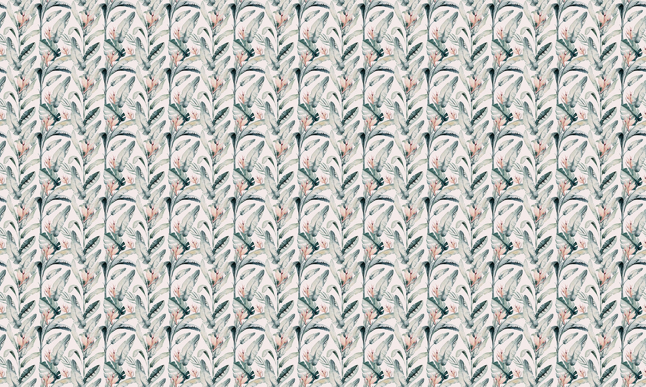 Whitewashed Tropical Palms Wallpaper