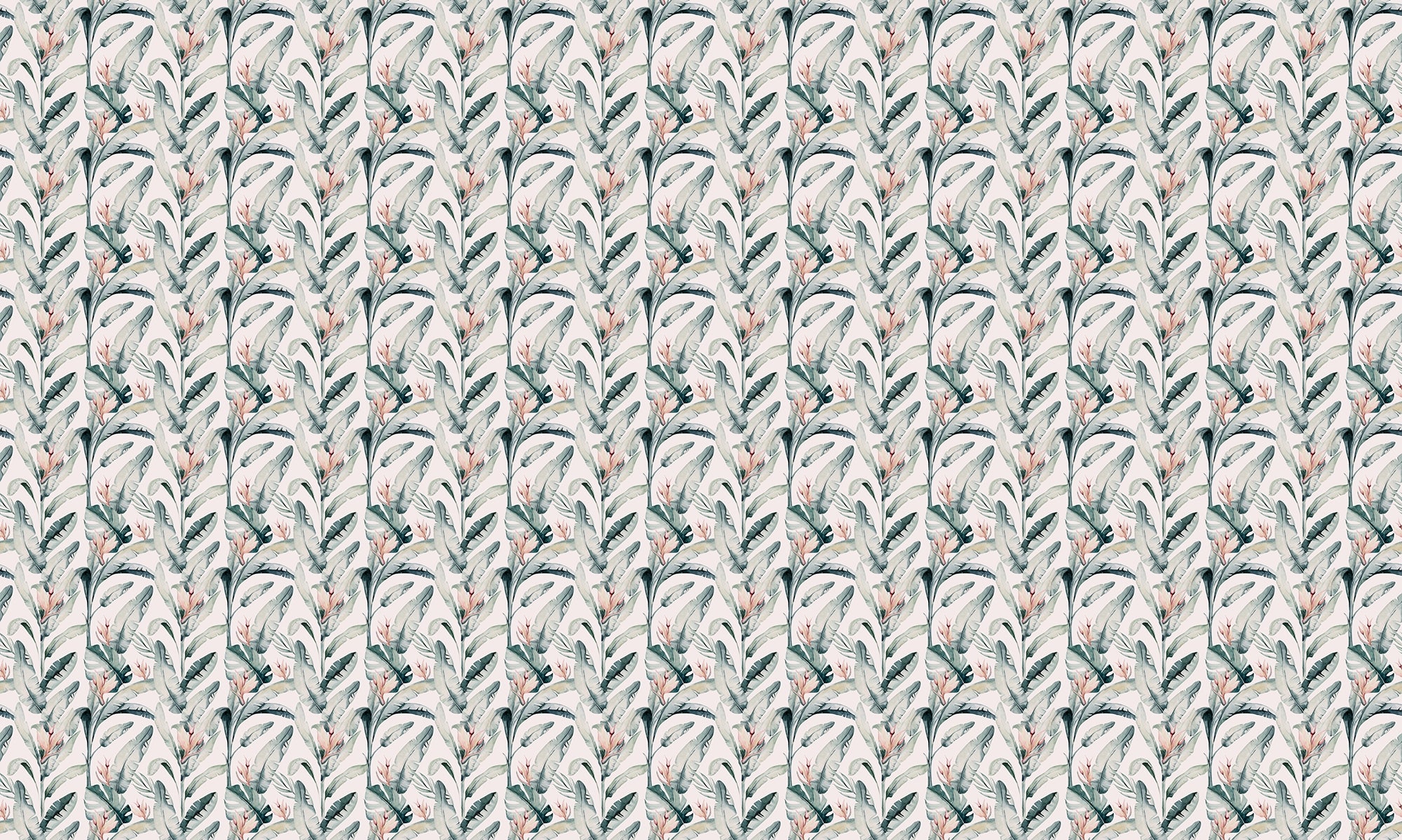 Whitewashed Tropical Palms Wallpaper