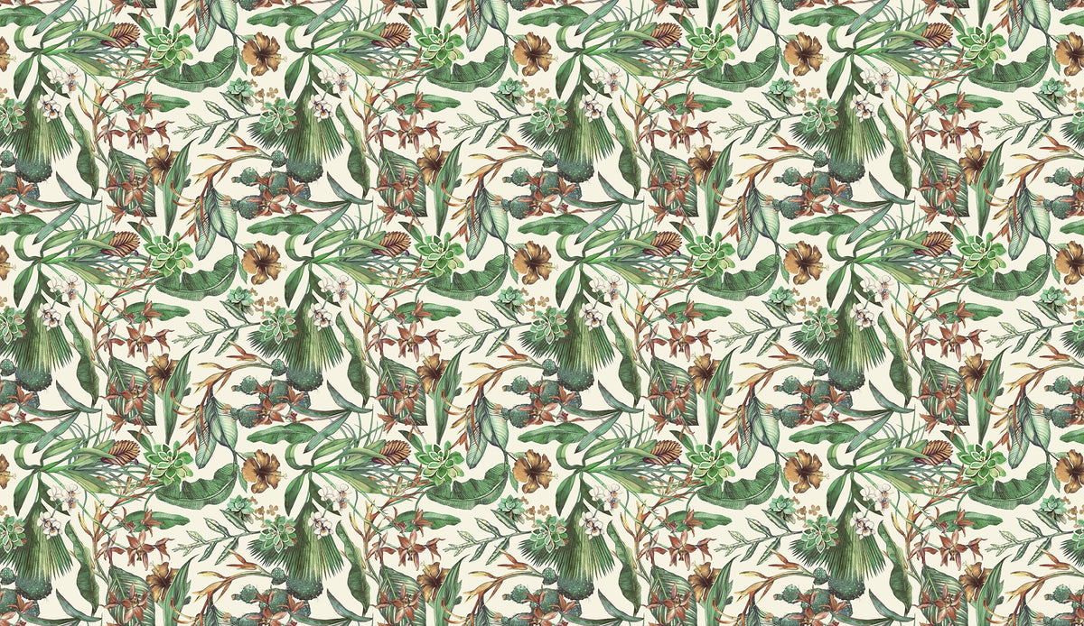 Vintage Tropical Paradise Wallpaper in your room