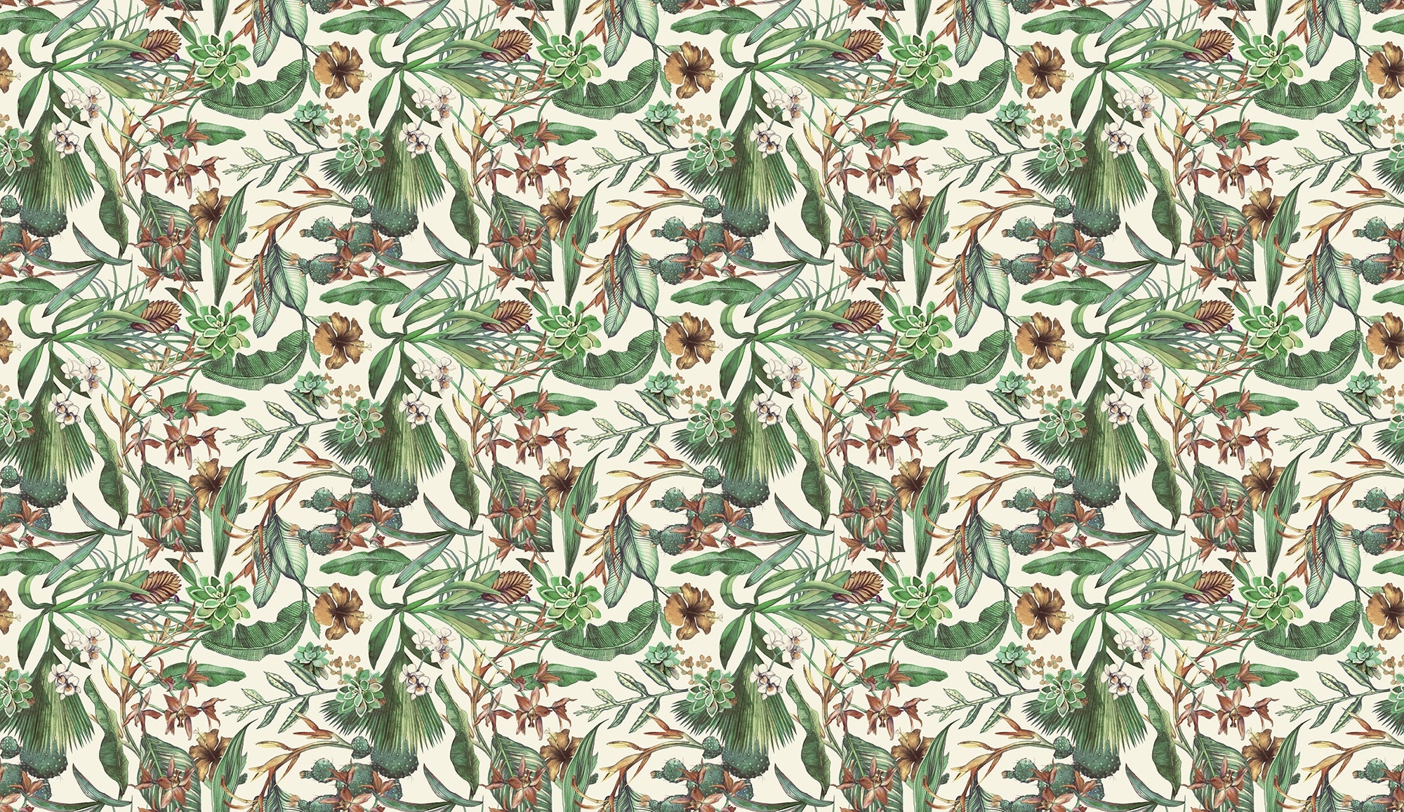 Vintage Tropical Paradise Wallpaper