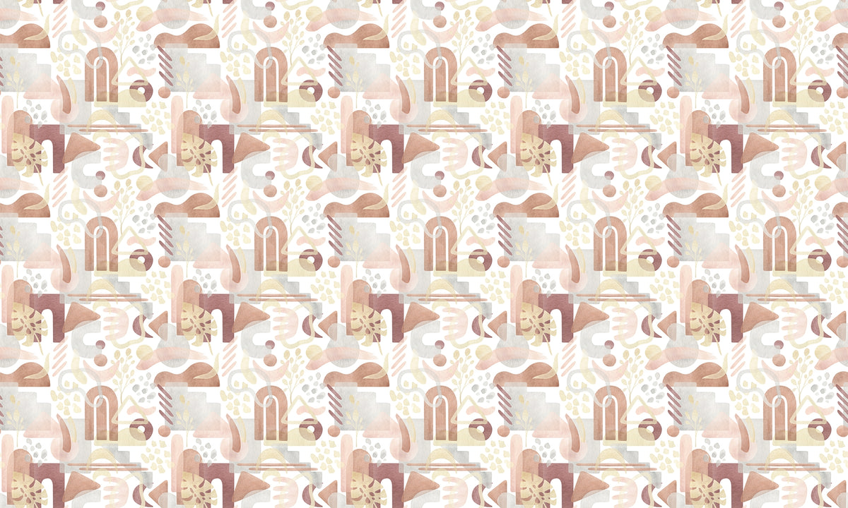 Abstract Watercolor Symphony Wallpaper in your room