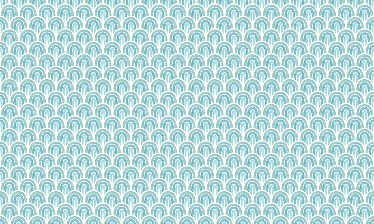 Warm Blue Abstract Delight Wallpaper in your room — zoomed