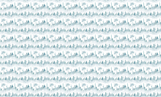 Misty White Woodland Wallpaper for Walls