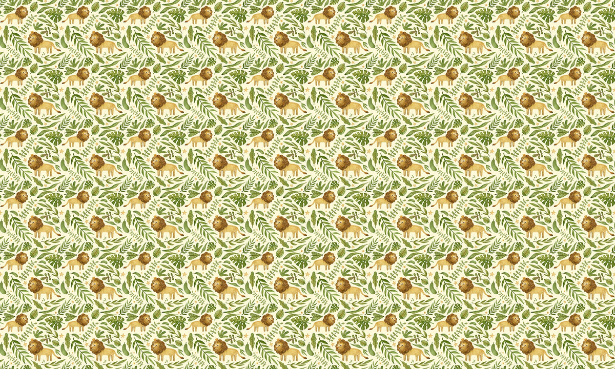 Artistic Jungle Majesty Wallpaper for Kids Room in your room