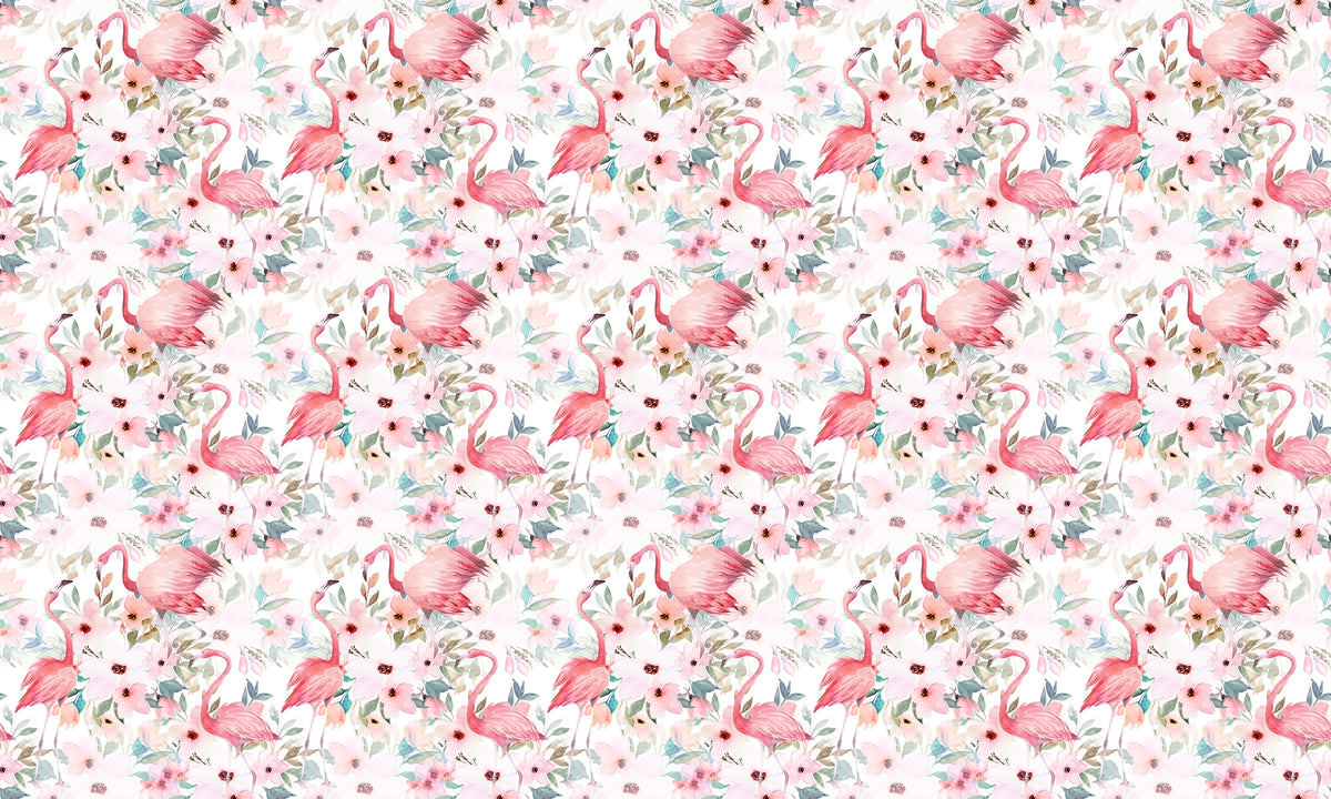 Pink Flamingo Patterns Wallpaper in your room