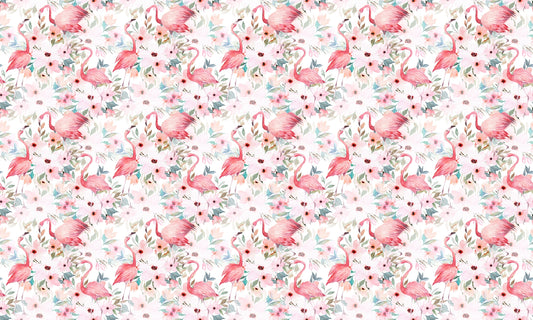 Pink Flamingo Patterns Wallpaper