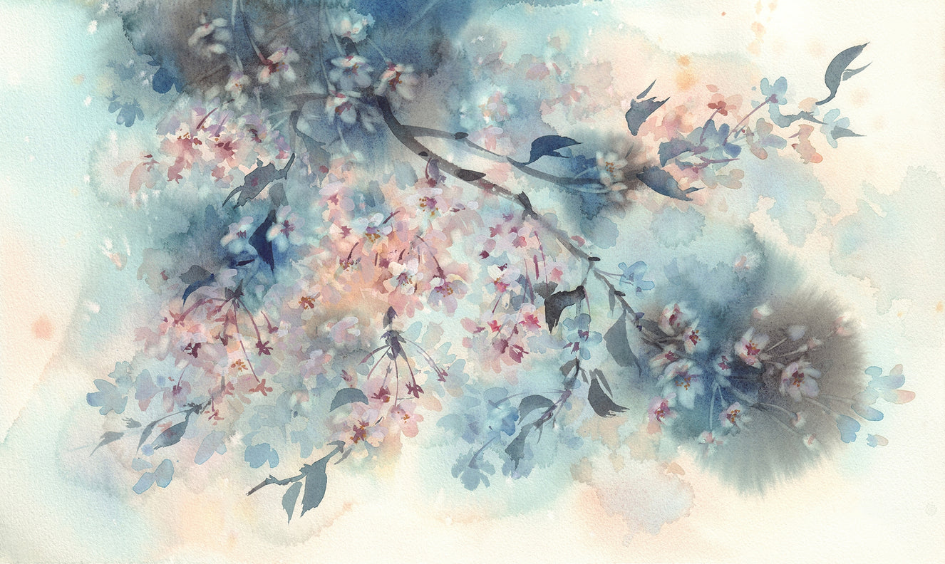 Self Adhesive Elegant Peach Petal Mural