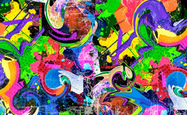 Urban Melody Graffiti Wall Mural in your room — zoomed