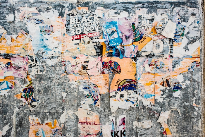 Layered Echoes Wall Art Mural in your room — zoomed