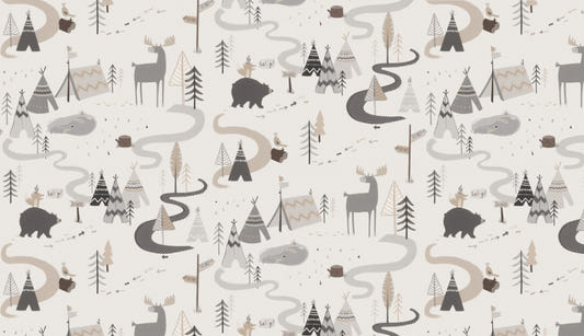 Storybook Forest Road Wall Mural