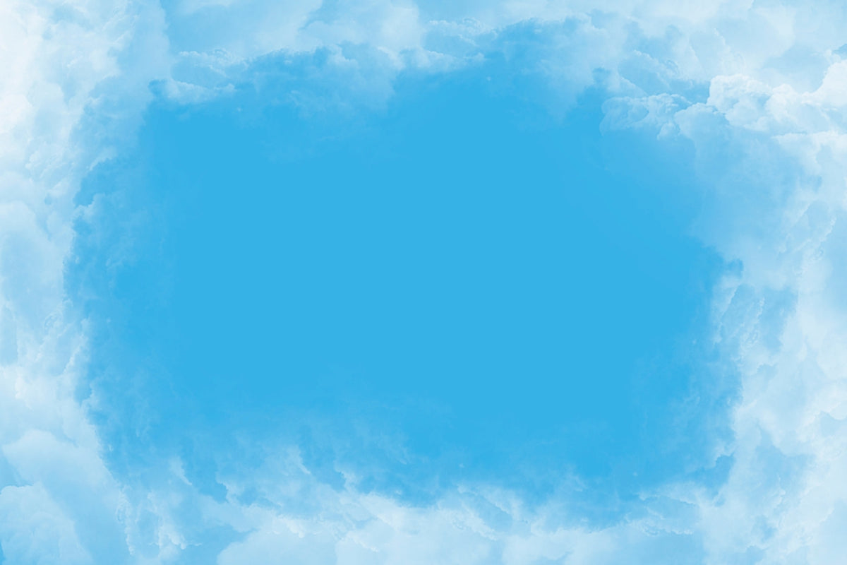 Ethereal Clouds Wallpaper Mural in your room — zoomed