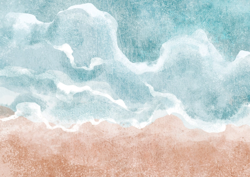 Boho Beach Wave Wall Mural