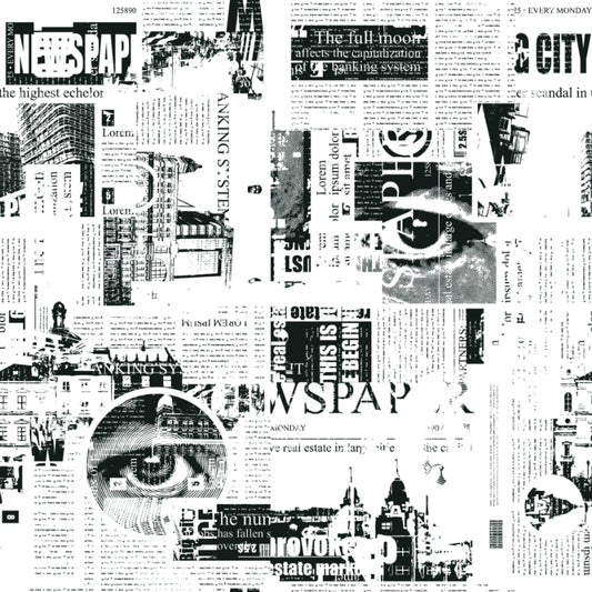 Graphic Newsprint Wallpaper Mural