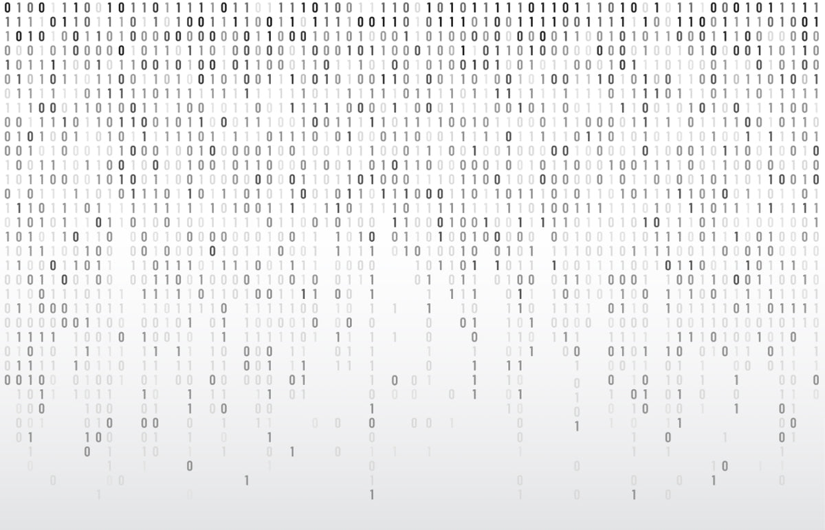 Binary Code Wall Mural in your room