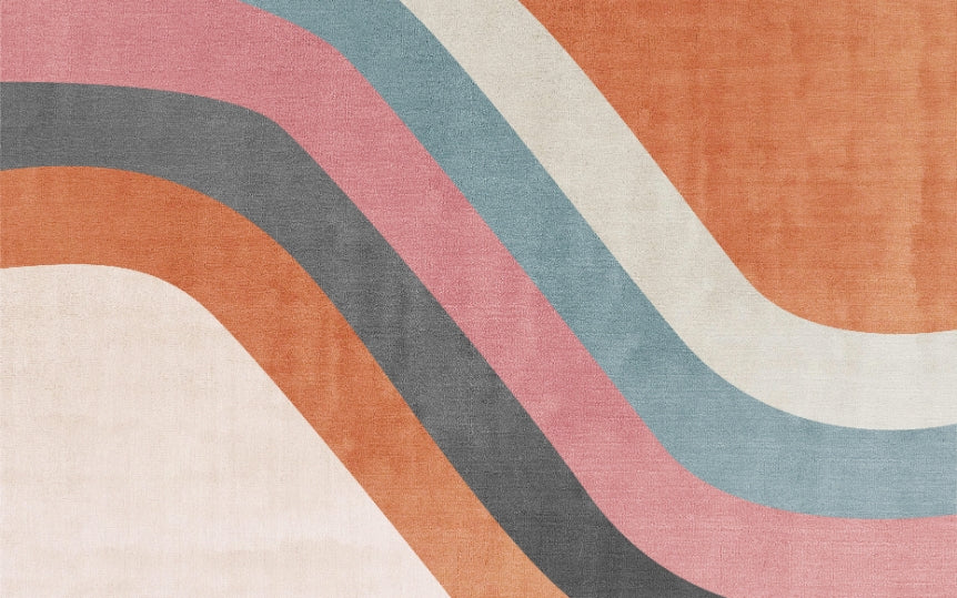 Geometric Waves Wallpaper Mural