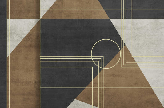 Modern Grunge Geometric Wallpaper Mural
