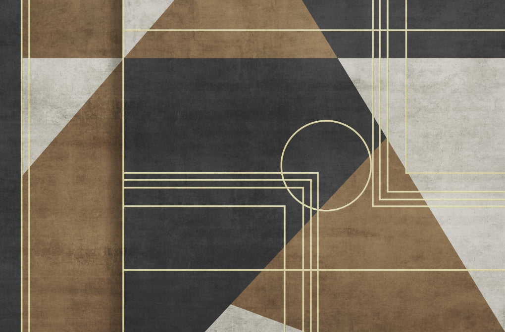 Modern Grunge Geometric Wallpaper Mural