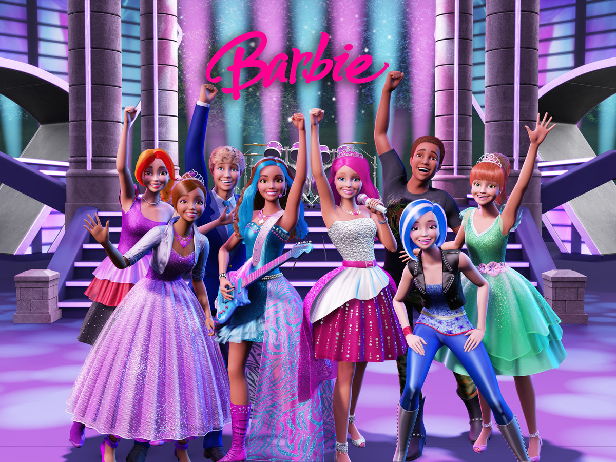 Barbie Rock N' Royal Wallpaper Murals in your room — zoomed