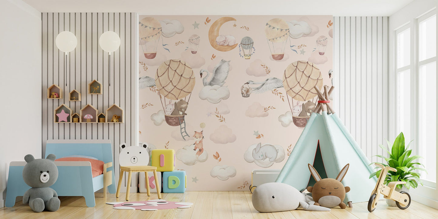 Balloon Adventure Wall Mural - Wallanza