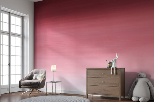 Barbie girl ombre wall mural with a smooth pink gradient effect.