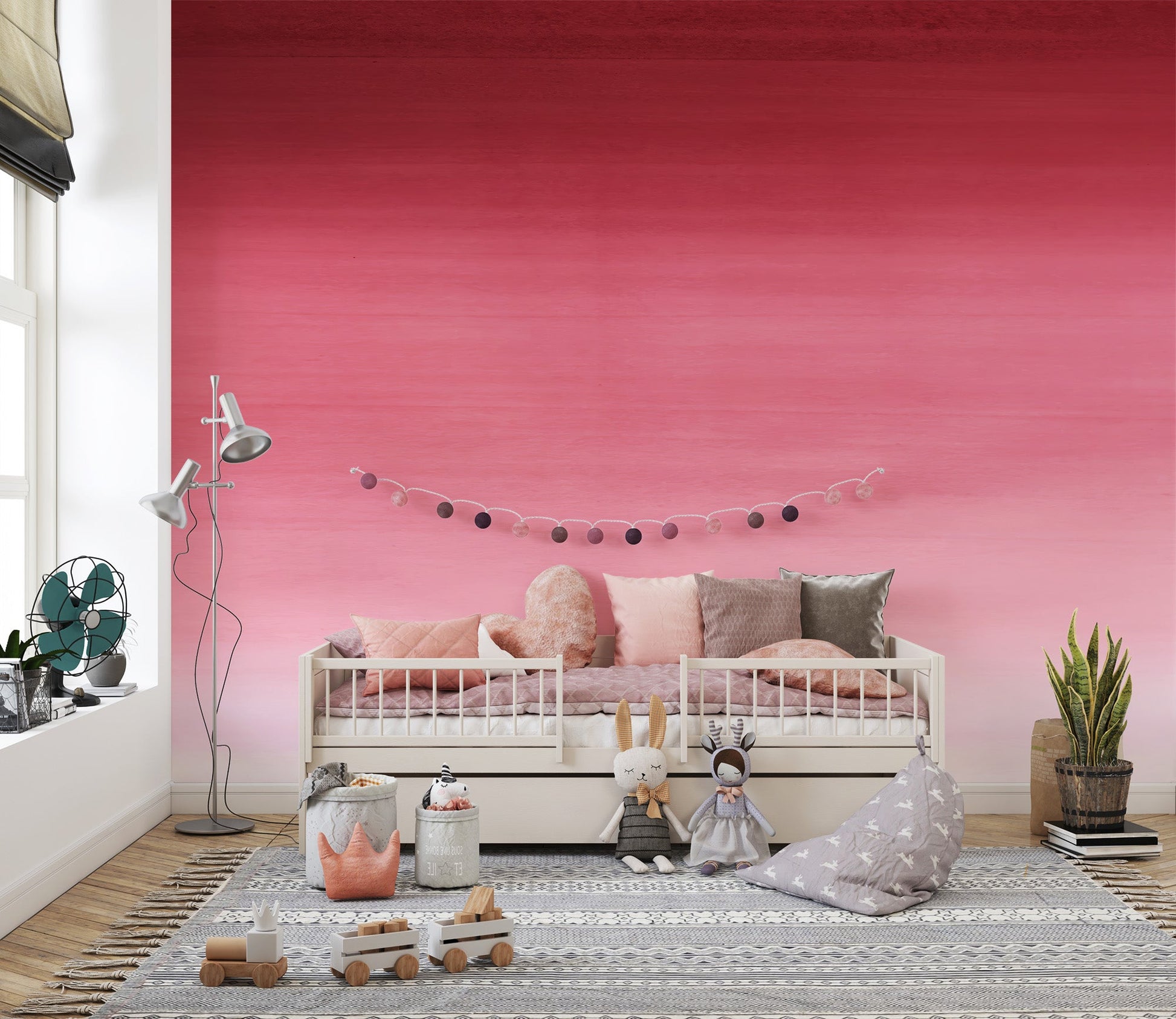 Barbie Girl Ombre Wall Mural - Wallanza