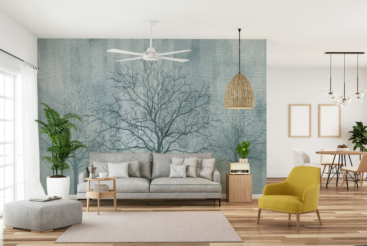 Bare Branches Wall Mural - Wallanza