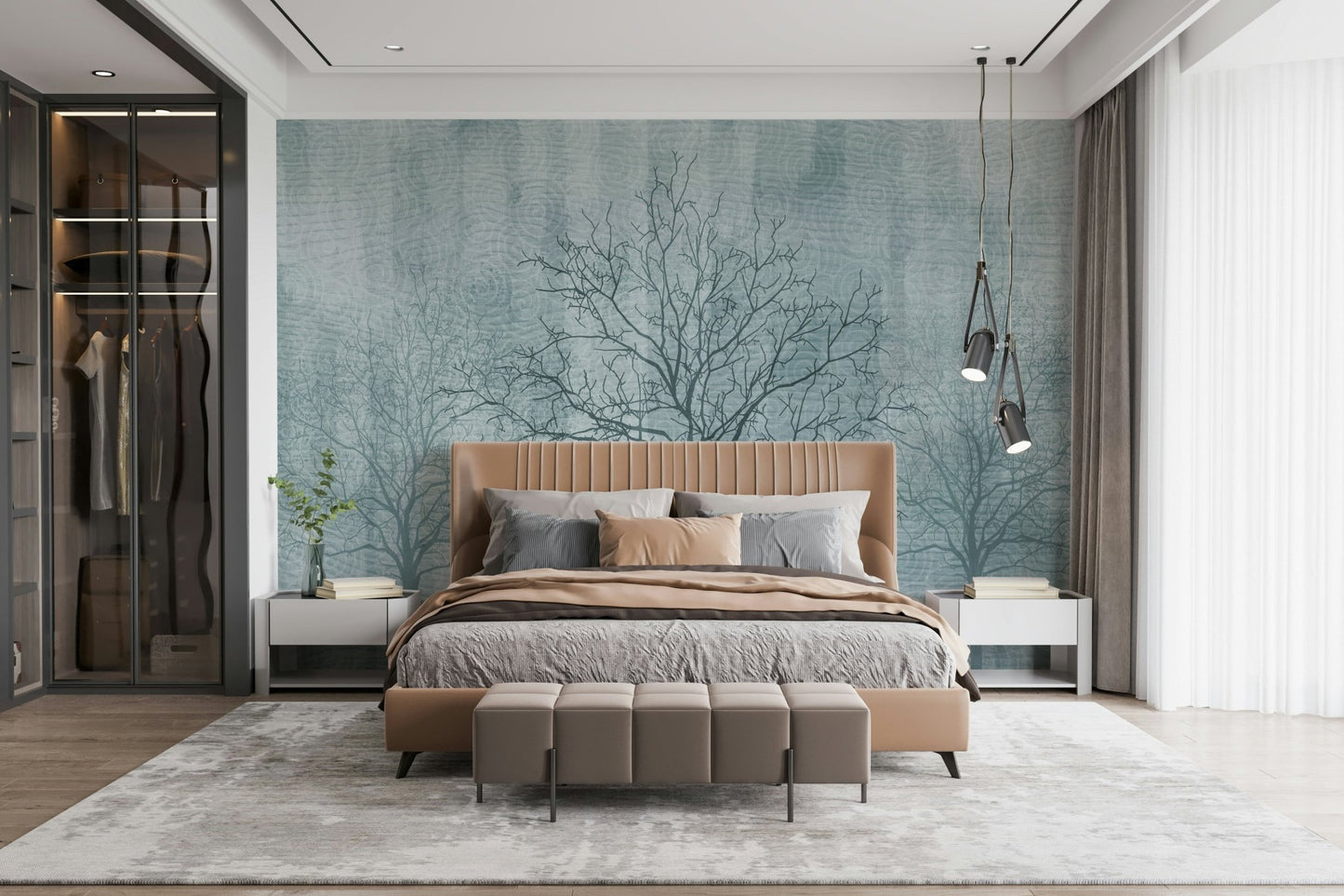 Bare Branches Wall Mural - Wallanza