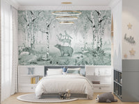 Bear King Forest Wall Mural - Wallanza