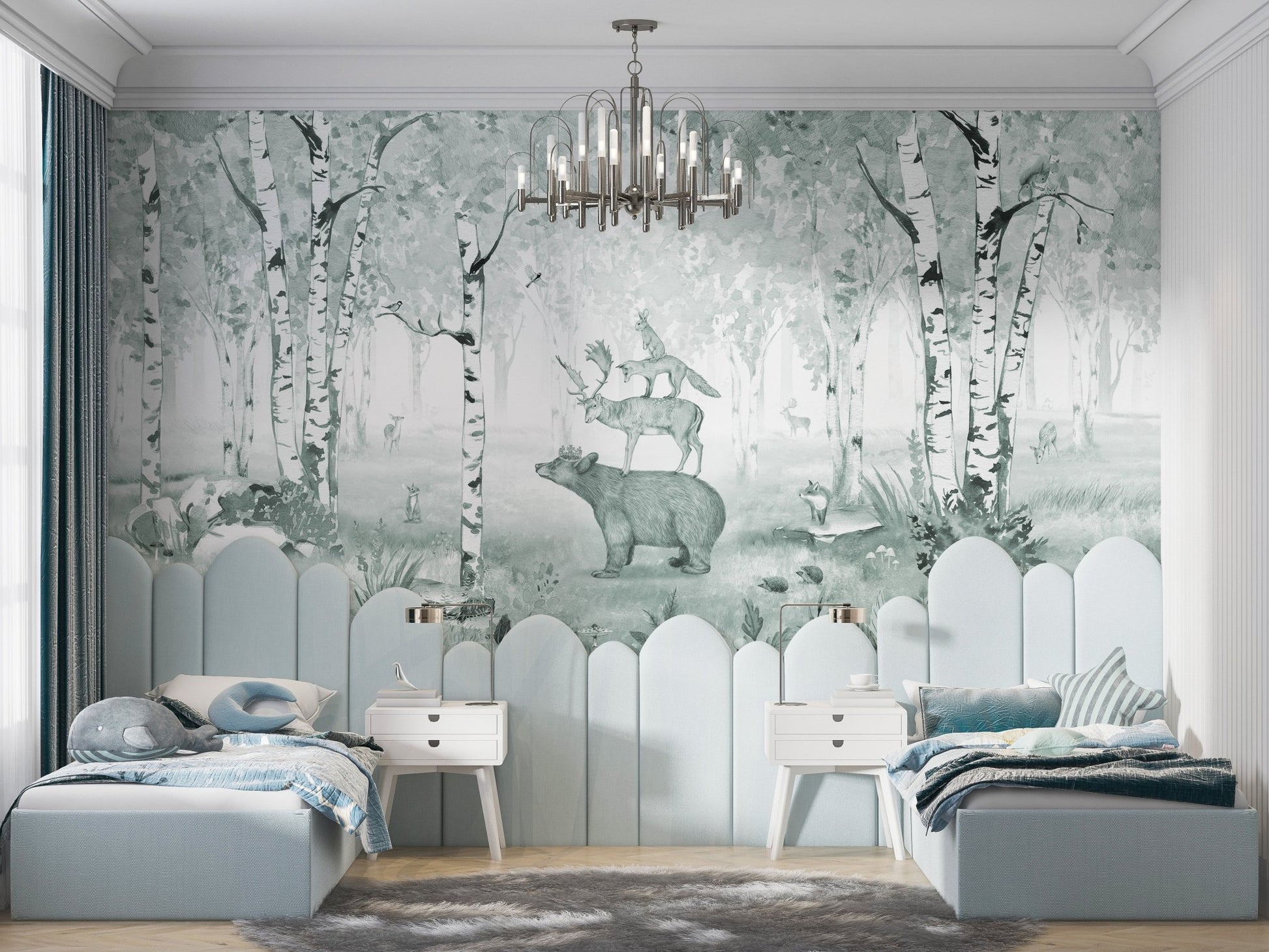 Bear King Forest Wall Mural - Wallanza