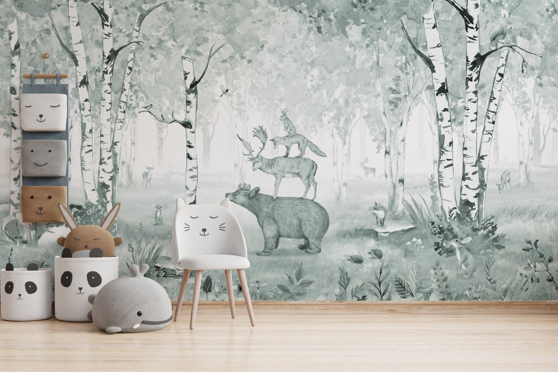 Bear King Forest Wall Mural - Wallanza