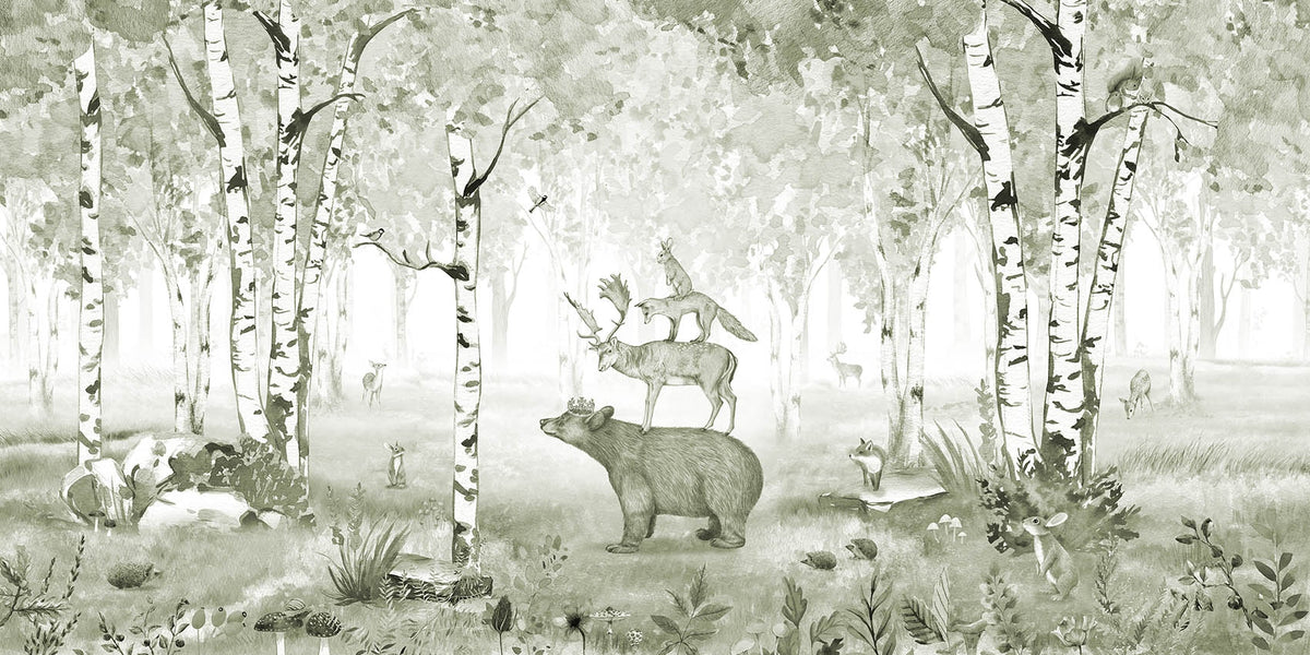 Green Bear King Wallpaper in your room — zoomed