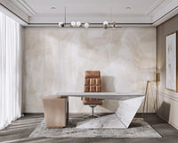 Abstract wall mural with layered sandy shapes and soft matte finish look.