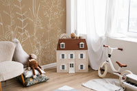 Beige Botanical Wallpaper Mural - Wallanza