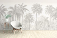 Beige Palm Trees Wall Mural - Wallanza