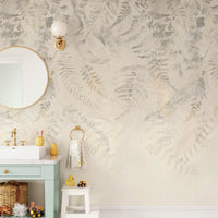 Beige Tropical Leaf Wallpaper - Wallanza