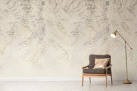 Beige Tropical Leaf Wallpaper - Wallanza