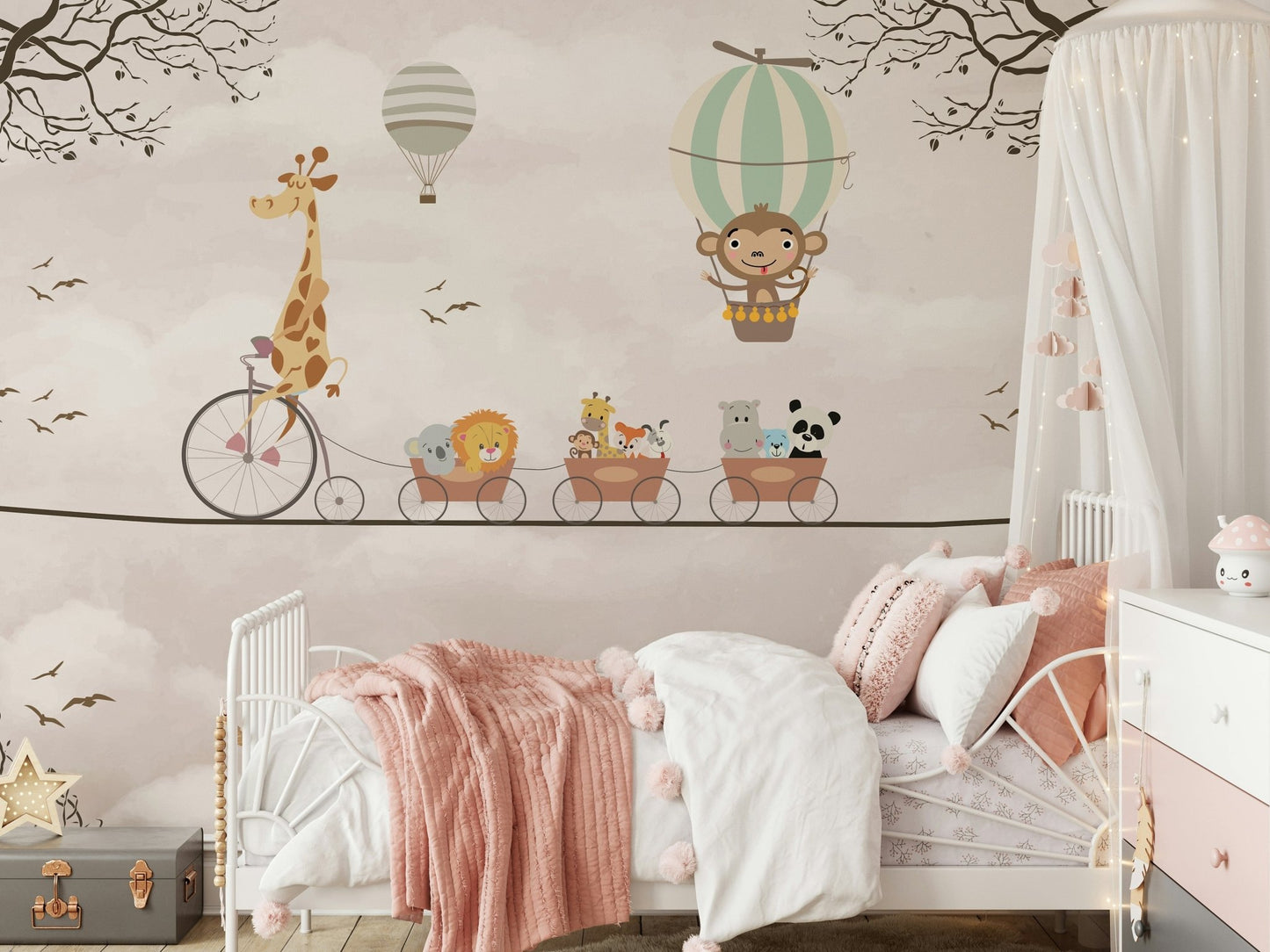 Biking on Sky Wall Mural - Wallanza